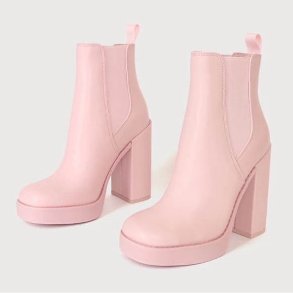 Steve Madden Triple Pink Leather Platform Chelsea Boots size 7 - Picture 2 of 11